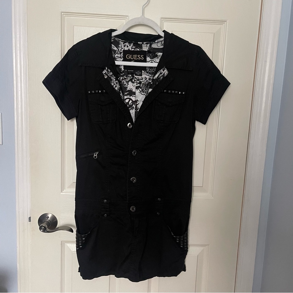 Guess Studded Jumpsuit Mini Dress